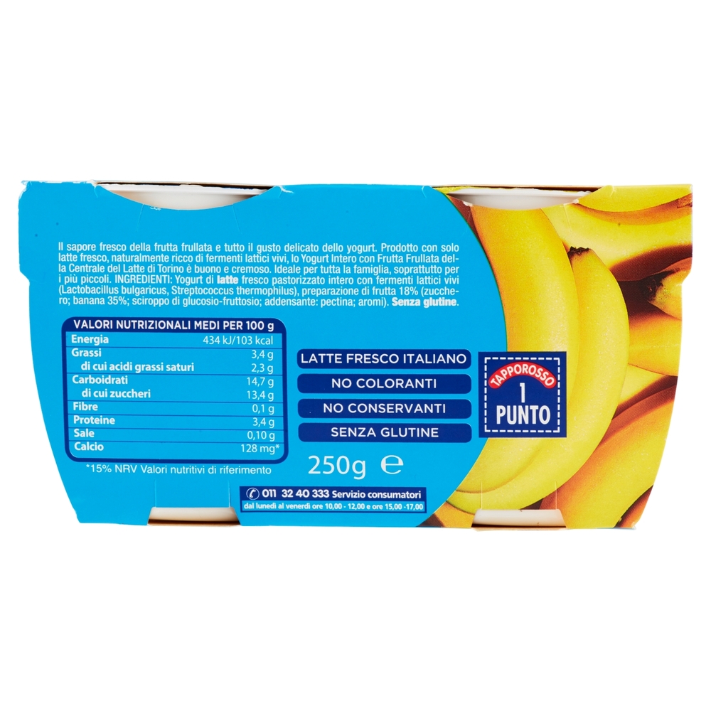 Yogurt Intero alla Banana, 2x125 g
